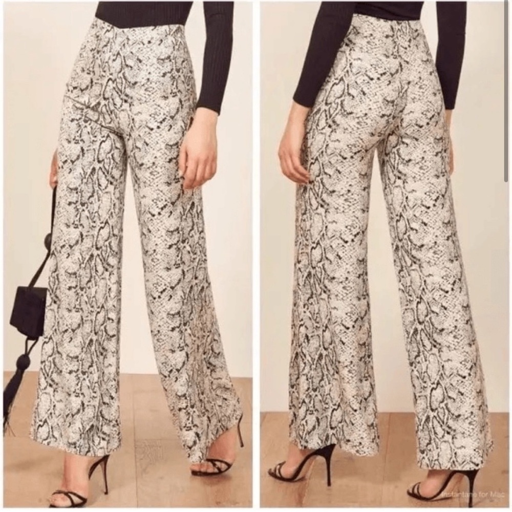Reformation Snake Print Pants